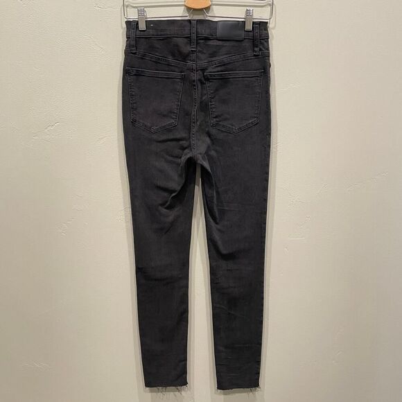 NWT Madewell 11” High-Rise Skinny Jeans in Lunar Wash Black Grey - Size: 26 - Picture 4 of 10